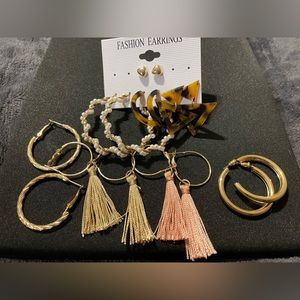 Assorted Earrings - 8 pairs total